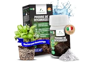 LERAVA® Mycorhize en Poudre 50g – Champignons Mycorhiziens Naturels – Enracinement Boutures, Orchidées – Engrais Bio Soluble Plantes Intérieur Extérieur Jardin Culture Hydroponique