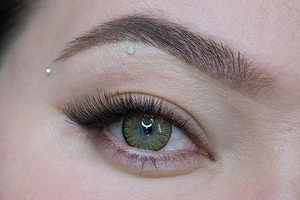 MYSALENS® Lentilles De Contact De Couleur Pure Hazel Noisette Kit De Rangement Boitier Pince applicateur Offert 12 Mois sans correction