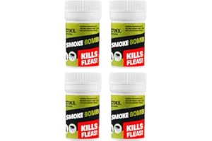 InsectoKil Flea Killer Bombs for The Home (Pack of 4) Professional Strength Mini Smoke Bomb Foggers for Effective Flea Treatment