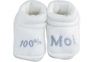 Kinousses - par de patucos para bebé blanco blanco Talla:0-1 mois