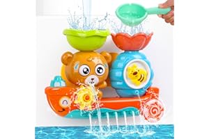 CANMALCHI Bath Toys for 1 2 3 4 Year Old,Baby Bath Toys 6-12-18 Months,Baby Toys 1 Year Old,Toddler Bath Toy for 2 3 Year Olds,Toys for 1 2 3 4 Year Old Boys Girls,Gifts for 1 2 3 Year Old Boys Girls