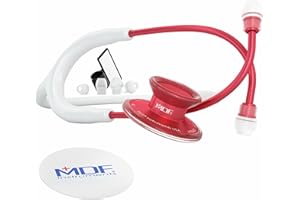 MDF Instruments, Stetoscopio leggero Acoustica per medici, infermieri, studenti, uso sanitario a domicilio, per adulti, a doppia testa