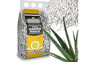BIOVITA DECORATIVE STONES & GARDEN MINERALS Pflanzgranulat 5L - Bimsstein - nachhaltige Alternative zu Blähton - 100% natürlich - Vulkanischer Bimsstein für die Gartenarbeit - Als Zusatz zu Substraten lockert
