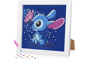 Daisen Art Diamond Painting with Frame 5D DIY Diamont Painting Set, Diamond Painting Kinder, Diamond Painting Pictures Arts Craft for Home Wall Decor 18 * 18cm
