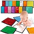 Inbeby 16 Set Sensory Mini Mats Assorted Textured Sensory Floor Tiles - Sensory Walls, Early Sensory Exercise Sensory Mats Sensory Toys for Autistic Children Kids Baby Toddler Fidgeting Activity