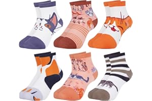 Queenshin 6 Paia di Calze Ragazzo Calzini Bambino Traspirante e Resistente 3-12 Anni