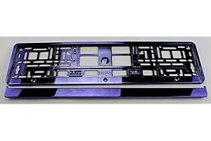 ZentimeX Z788687 Kennzeichenhalter Kennzeichenhalterung lila glänzend Hochglanz für DE-Standard Kennzeichen 1 Stück