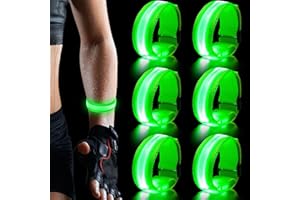 Wrymish LED Bande Catarifrangenti, Fascia per Braccio di Sicurezza Alta visibilità con 3 modalità di Llluminazione, Braccialetto per Corse Notturne Ciclismo Escursioni Canine