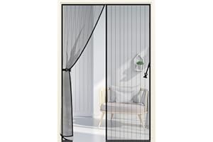 Moustiquaire Porte Magnétique Jsdoin 90x210cm Rideau de porte magnétique anti-moustiques avec aimants puissants Magnétique Moustique Sans Perçage