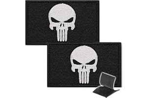 INFANTRYPRO Patch Vekcro Punisher type Ecusson velcro Tete de Mort Skull Crane patch militaire Punisher A Patch Airsoft Patch Biker Sac a dos Gilet Tactique - Patch thermocollant vetement voir plus ba