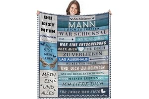‎BOLD AND BRASH Bold And Brash Hochzeitstag Geschenke für Männer, Kuscheldecke für Meinen Mann, Jahrestag Hochzeitstag Geburstag Geschenke Liebesgeschenke für Ihn, Fleecedecke Flauschig 150x200cm