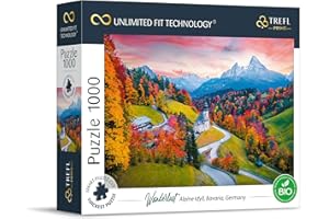 Trefl Prime - Puzzle UFT Wanderlust: Alpine Idyll, Bavaria, Germany - 1000 Elementów, Najgrubsza Tektura, BIO, EKO, Alpy, Niemcy, Bawaria, Góry, Kreatywna Rozrywka dla Dorosłych i Dzieci od 12 Lat