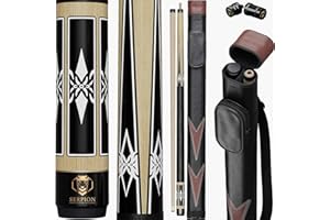 Serpion - Pool Cue Stick 100% Canadian Maple Wood. Professional Billiard Pool Cue Stick with Hard Case and Joint Protectors