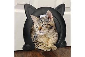 ikuso Drzwi dla kota do drzwi wewnętrznych, drzwi wewnętrzne dla kota, drzwi dla zwierząt domowych, 26,8 x 6,2 x 23 cm (dł.)