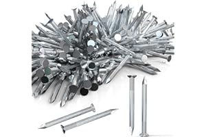 KGGZKG 150 Pezzi Chiodi Acciaio per Cemento Armato Chiodelli 40 mm Perni da Muro Chiodi per Quadri Muro Chiodi Zincati Argenteo per Mattoni Immagini Appese Chiodi in Legno Uso Universale per Interni Esterni