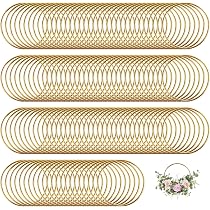 BTYONON 10 Anelli Metallici Floreali Per Acchiappasogni – Cerchi 7,8 Cm Per Macramè, Fai Da Te E Decorazioni