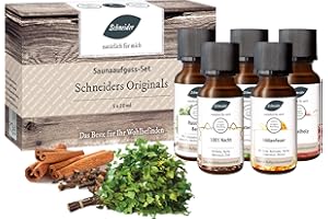 ‎SCHNEIDER Saunabedarf Schneider - Aufgussset Schneiders Originals 5 x 20 ml Inhalt - winterlicher Saunaaufguss - wohltuender Mix