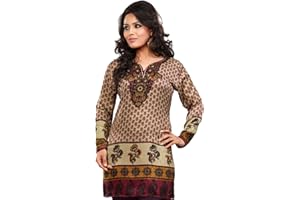 MAPLE CLOTHING MapleClothing Indien Tunika Top Kurti Womens Bedruckt Bluse Indische Kleidung