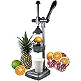 HKUTOTECH Aluminium Hand Press Citrus Fruit Juicer, Manual Hand Press Juicer and Squeezer for Fruits and Vegetables - Big (Made in India) Gray Color