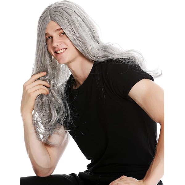 Men's Classic Parrucca Vampiro Halloween In Nero E Bianco - Foto 10