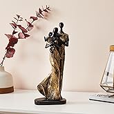 Amazon Basics Stylish Loving Couple Resin Romantic Figurine Statue for Home Decor (Pack of 1, Golden Brown)