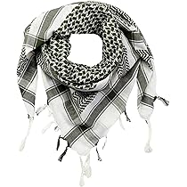 Freak Scene Kefiah Shemagh 100x100 Cm - Sciarpa Arafat Verde/Verde Oliva/Nero, 100% Cotone, Unisex