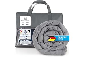 ‎BLUMTAL Blumtal Gewichtsdecke 135x200 cm - Entspannungsdecke mit Obermaterial aus 100% Baumwolle - Gewichtsdecke 6kg - Therapiedecke mit Glasperlenfüllung/Schlafdecke - Anti-Stress Gewichtsdecke