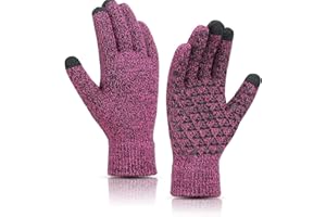 SIMIYA Winter Gloves for Men Women Soft Knit Thermal Gloves Warm Non Slip Touch Screen Glove for Cycling Driving Running