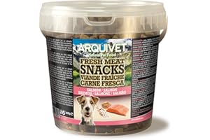 Arquivet Snacks de Carne Fresca de Salmón, 800g, para Perros Adultos
