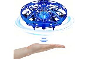 WIXBFYN Giocattolo di elicottero volante drone UFO per bambini – Sensore di movimento 360° senza mani con fantastiche luci LED,giocattolo volante a controllo manuale, regalo per ragazzi e ragazze di 6–14 anni