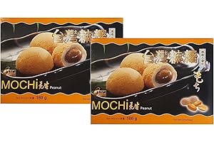 2 x 180g Erdnuss Mochi -12 Reiskuchen mit Erdnuss Füllung Klebreis Mochis Pamai Pai®