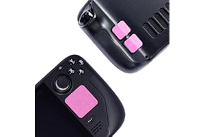 Luck&Link Touchpad Protector Stickers Steam Deck,Touch Pad e Pulsanti Posteriori Adesivo Protettivo della Texture della Pelle per steamdeck Touch Trackpad, (Nido d'Ape-Rosa)