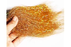 Tigofly 4g Holographic Golden Ice Dubbing Dub 10cm Long Fly Tying Materials Synthetic Sparkle Fibers For Nymph Salmon Trout