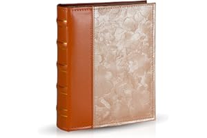 VICTORIA COLLECTION Album Photo Traditionnel Inspiré de la Nature pour Photos Format 10x15 - Petit Album Relié Robuste & Durable pour 200 Photos avec des Espaces Supplémentaires pour des Notes Personnalisées