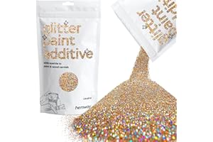 Hemway Silver & Gold Glitter Holographic Peinture additif 100 g / 3,5 oz pour peinture latex acrylique Emulsion - Intérieur & Extérieur mur, plafond, bois, vernis, plat mort, Matt, Gloss