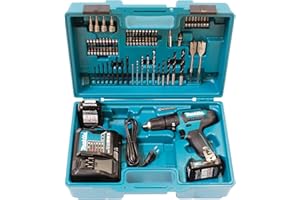Makita HP333DSAX1 Perceuse-visseuse à percussion sans fil 12 V max. 2 Ah - 2 batteries + chargeur dans coffret de transport