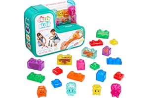 GOLIATH JELLY BLOX - Kit Mes Animaux & Moi - 20 Blocs Sensoriels Souples dont 2 Personnages & 2 Animaux - Jeu de Construction Sensoriel pour Enfants dès 2 ans - Blocs Extensibles, Souples & Flexibles