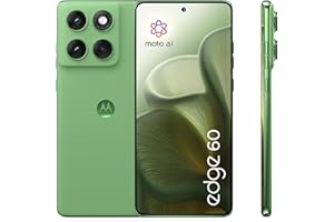 Motorola Edge 60 Smartphone (Robustes 6,67“-pOLED-Display mit Gorilla Glass 7i, 50-MP-Moto-AI-Kamera, 12/512 GB, 5100 mAh, widerstandsfähig, wassergeschützt) Pantone Shamrock inkl. Handyhalter
