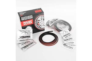 Aroba Rimblades Ultra uniwersalna ochrona felg i stylizacja, pierścień ochronny do felg aluminiowych, stylizacja felg, ochrona krawędzi felg, ochrona rogów, Rim Protector Guard Ringz (czarny)