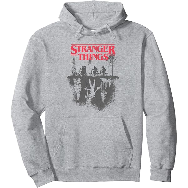 Sweat à Capuche Stranger Things - Dessin Demogorgon - Officiel - Coupe Classique - 100% Coton - Fan De La Série