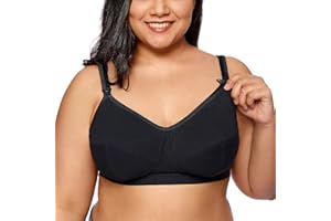 Gratlin Femme Soutien-Gorge d'allaitement Grande Taille en Coton sans Armature