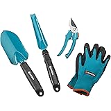 Gardena Grundausstattung Kleingeräte Aktion: 4-teiliges Gartenset für die Gartenpflege, universelle Gartenschere, stabile Blu