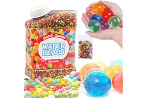 VOVANE Wasserperlen Set 50.000 & 200 XXL Stücke Gelperlen Bunte,Wasserperlen Ungiftig, Water Beads für Pflanzen, Dekoration,Vase Füllstoff