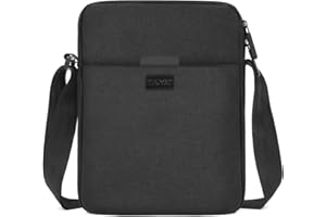 flintronic Bolso de Hombro, Bolso de Mensajero Impermeable con Correa Ajustable, Bolso Cruzado para Trabajo, Compras, Escuela, Viajes, Uso Diario (Negro)