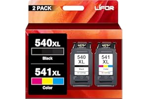 LIFOR 540XL Black 541XL Colour Replacement for Canon 540 and 541 Ink Cartridges for Canon 540 541 Printer Ink for Pixma TS5150 MG3600 TS5151 MG3650S TS5100 MG4250 MG3650 MX475 MG3250
