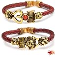 To The Nines Men's Rakhi For Brother - Pack Of 2 Rudraksha Rakhis With Tilak & Greeting Card