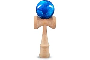 GANZOO Kendama de madera de haya auténtico, Model 'Blue Flash' el original de Japón