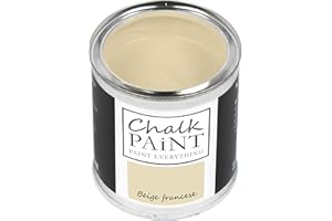 CHALK PAINT PAINT EVERYTHING Chalk Paint Everything® Beige Francese - Sans poncer colore facilement tous les matériaux (250 ml) Produit professionnel