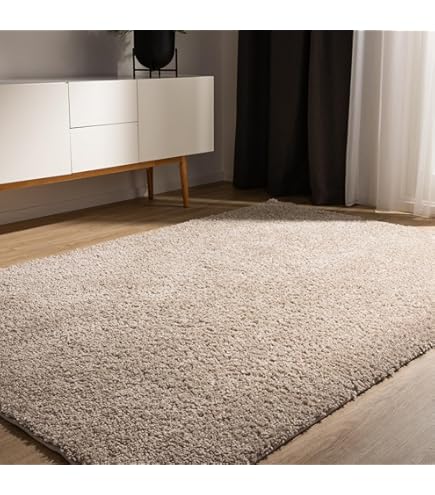 Loca Shaggy Vloerkleed Hoogpolig Creme - 200x290 Cm