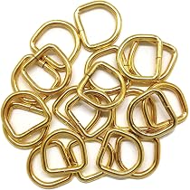20PCS Light Gold Square Bag Loops - Metal Snap Hook Rings For DIY Strap & Belt Making